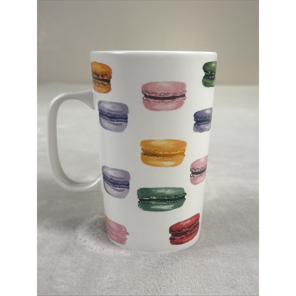 Vintage Starbucks 2016 French Macaroon Ceramic Mug 16oz. Benefits Charity - Picture 3 of 13